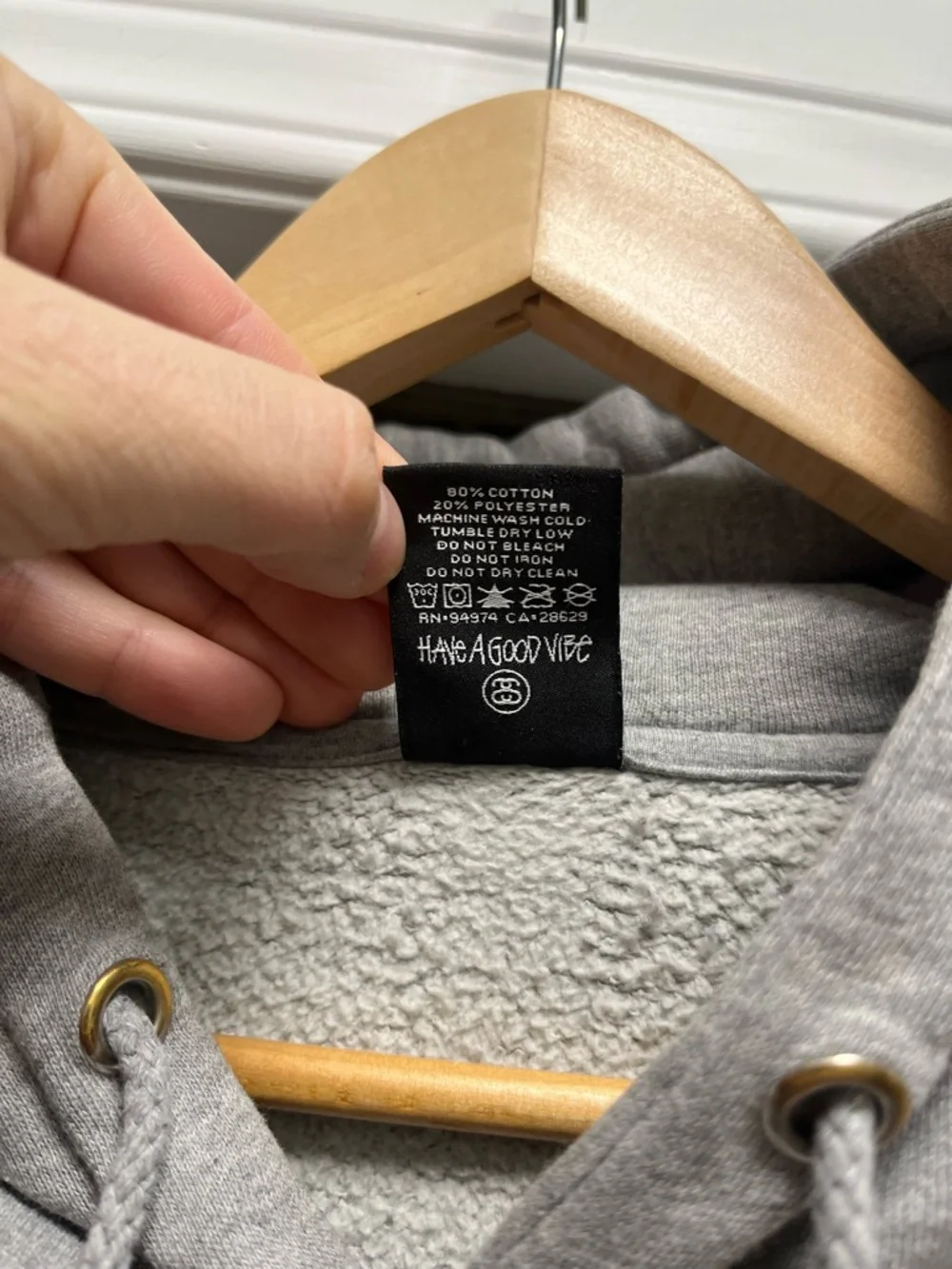 2000s Stussy Hoodie with Camo & Blue Graphic - Picture 9 of 16